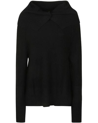 Yohji Yamamoto Wool Sweater With Ribbed Turtleneck - Black