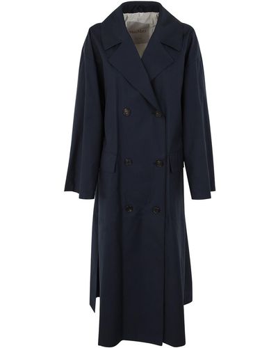 Max Mara Double Breasted Classic Trench - Blue