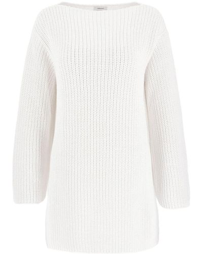 Ferragamo Cotton Knitted Jumper - White