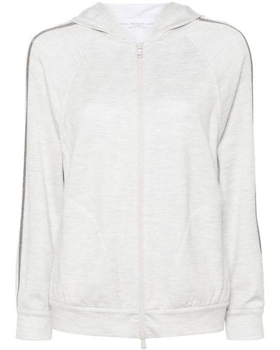 Brunello Cucinelli Hoody Sweatshirt - White