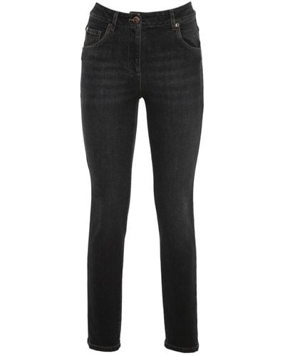 Brunello Cucinelli Skinny High-waist Jeans - Black