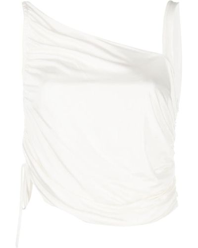 ANDREADAMO Cropped Jersey Top - White