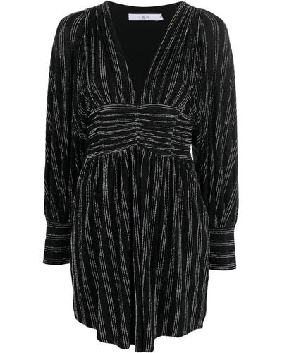 IRO Ribbed Metallic Effect Dress - Black