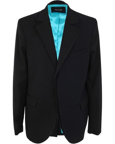 BOTTER Dive Closure Blazer With Front Panel - Blue