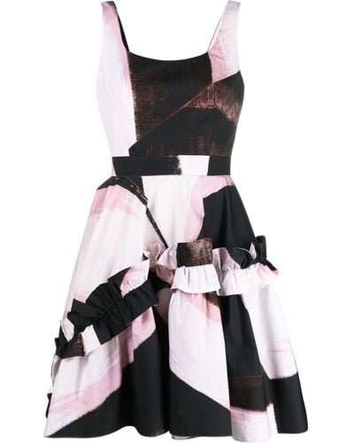 Alexander McQueen Ruffle Detailed Dress - Black