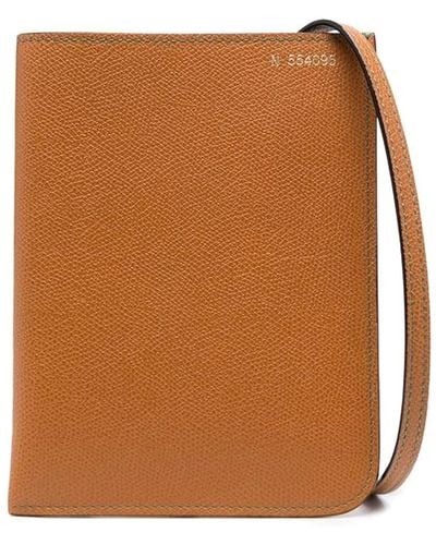 Valextra Mini Soft Leather Crossbody Bag - Brown