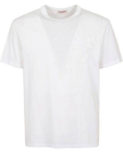 Valentino Garavani T-shirt Flowers Embroideries - White