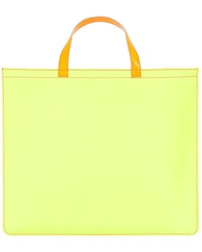 Comme des Garçons Super Fluo Leather Tote Bag - Yellow
