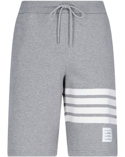Thom Browne 4-bar Sweat Shorts - Grey