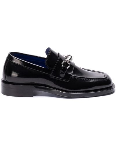 Burberry Barbed Loafers - Black