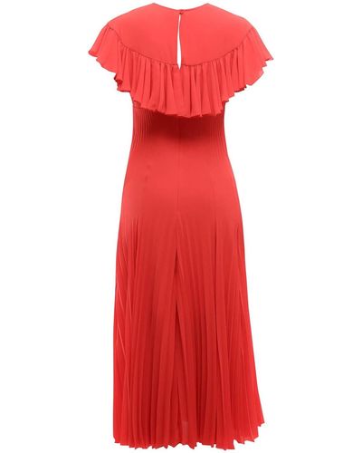 Philosophy Di Lorenzo Serafini Rouche Pleated Dress - Red
