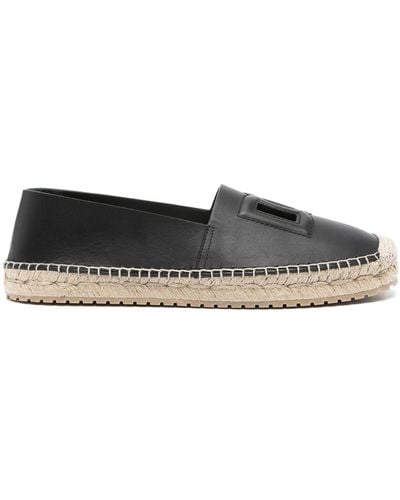 Dolce & Gabbana Espadrilles With Embossed Logo - Gray
