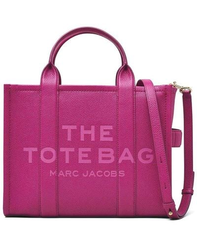 Marc Jacobs Fuchsia Pink Logo Shoulder Bag - Purple