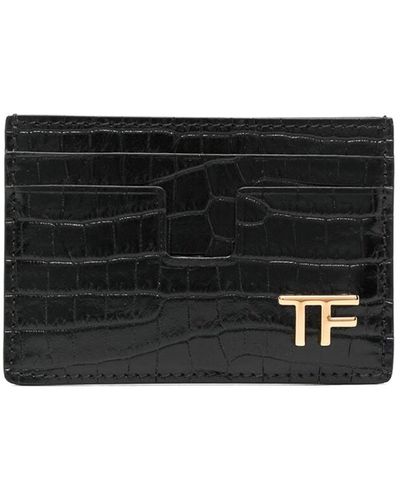 Tom Ford Embossed Logo Wallet - Black