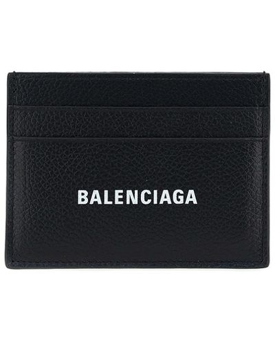 Balenciaga Grainy Leather Card Holder - White