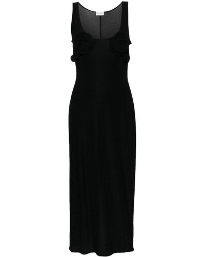 Magda Butrym Floral Applique Dress - Black