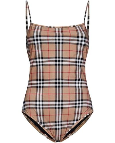 Burberry Vintage Check Swimsuit - White