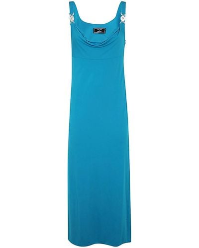 Versace Gown Tessuto Jersey Opaco - Blue