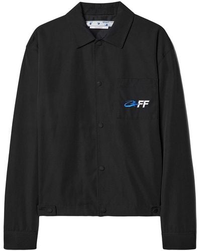 Off-White c/o Virgil Abloh Exact Opp-print Shirt Jacket - Black