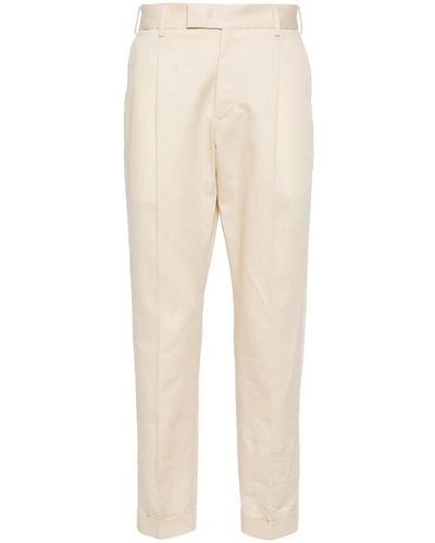 PT Torino Cotton And Linen Trousers - Natural