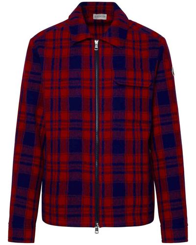 Moncler Checked Shirt - Red