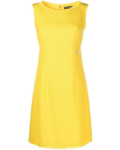 Dolce & Gabbana Tweed Suit - Yellow