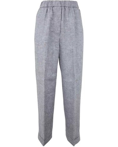 Peserico Elastic Regular Trousers - Grey