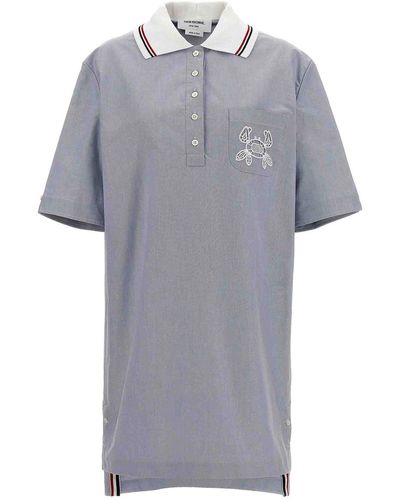Thom Browne Broderie Anglaise Dress - Grey