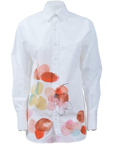 ELEVEN88 Hand-painted Cotton Shirt - White