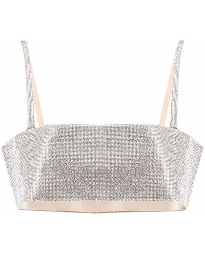 NU Crystal Detail Cropped Top - Gray