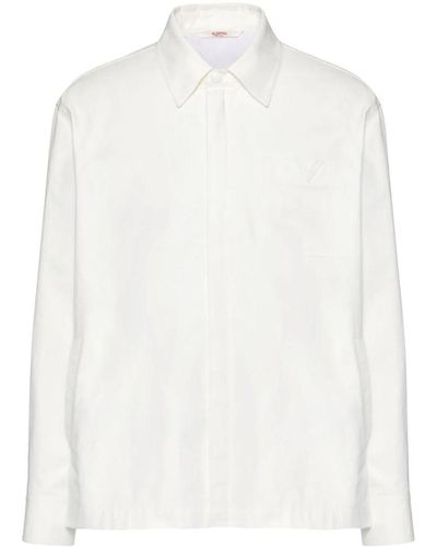 Valentino Garavani V Detail Padded Shirt - White