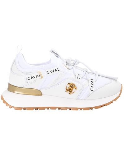 Roberto Cavalli Leather Blend Trainers - White