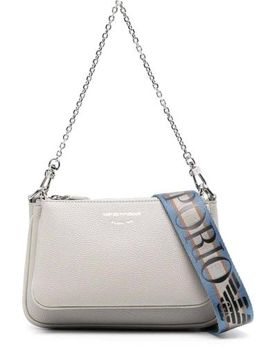 Emporio Armani Chain Shoulder Bag - White