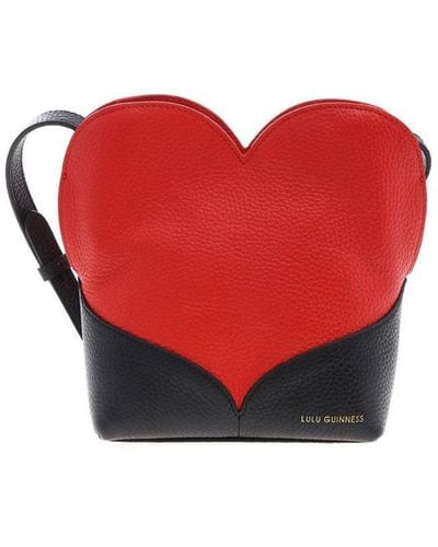 Lulu Guinness Harriet Bag In Black And - Red