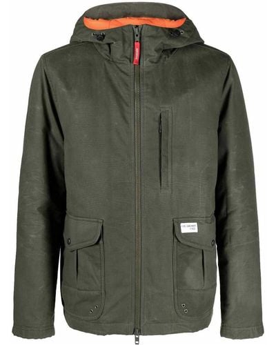Fay Logo-patch Hooded Jacket - Green