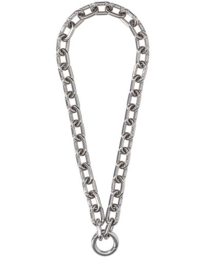 Random Identities Chain Necklace - White