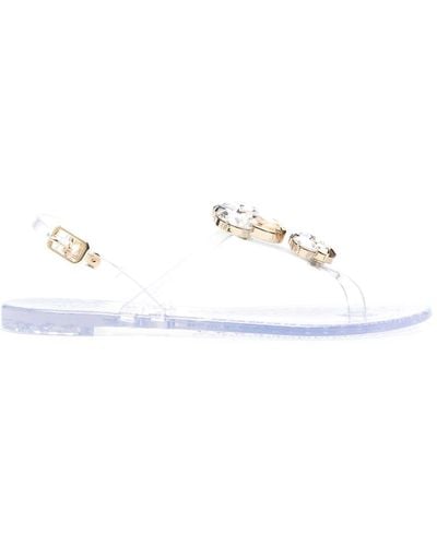Casadei Jelly Thong Sandals - White