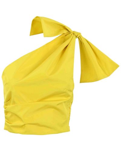 Pinko Nosiola One-shoulder Top - Yellow