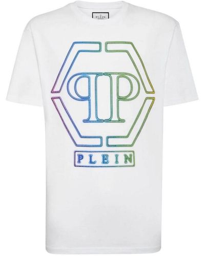 Philipp Plein Embroidered Round-neck T-shirt - Grey