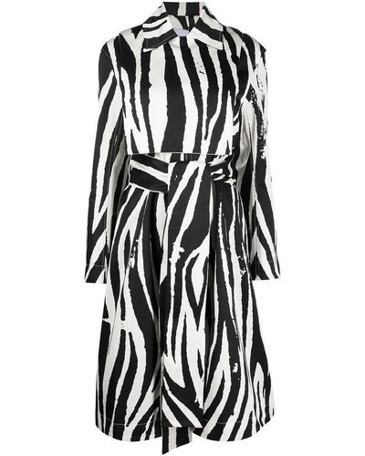 AZ FACTORY Zebra Print Coat - White