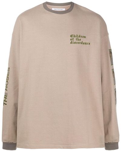 Children of the discordance Cotton Embroidered Sweatshirt - Natural