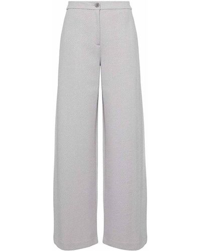Emporio Armani Wide-leg Trousers - Grey