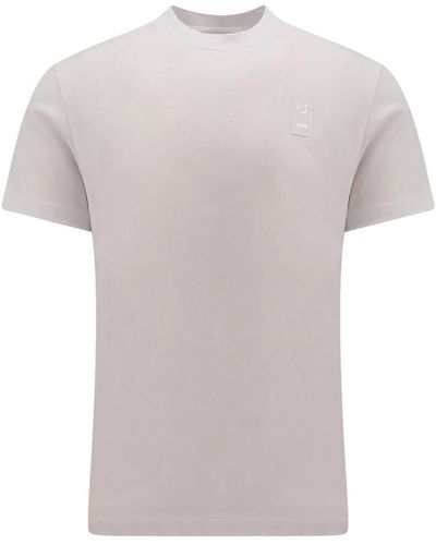 Ferragamo Cotton T-shirt With Logo Patch - White