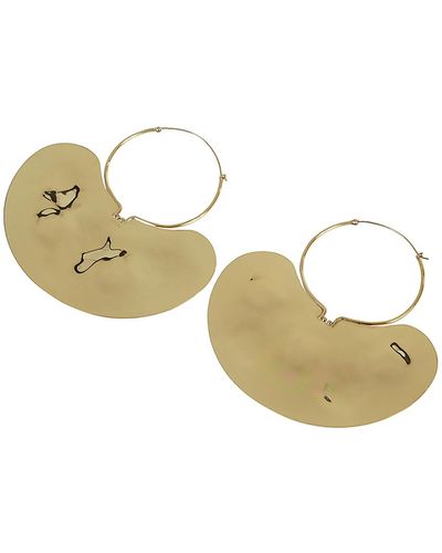 Patou Iconic Large Hoop Earrings - Metallic