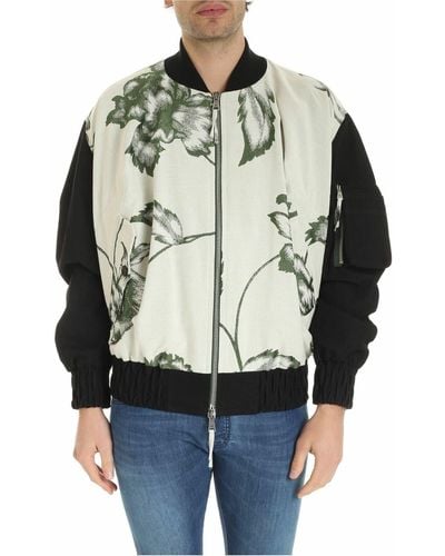 Vivienne Westwood Peony Oversize Bomber In Ivory Color - Gray