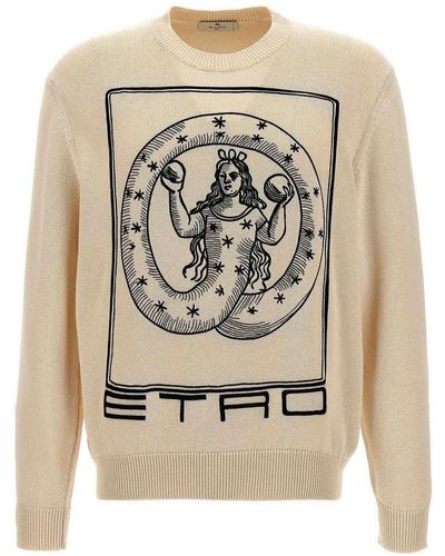 Etro Logo Embroidery Sweater - Metallic