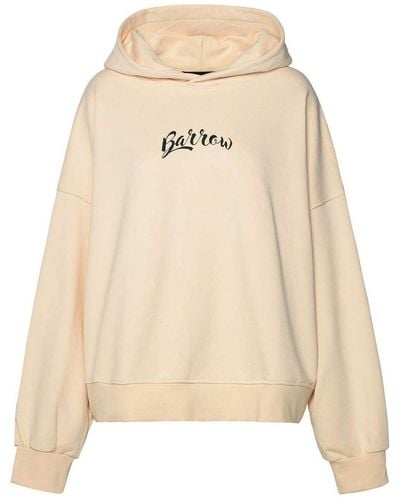 Barrow Ivory Cotton Sweatshirt - Natural