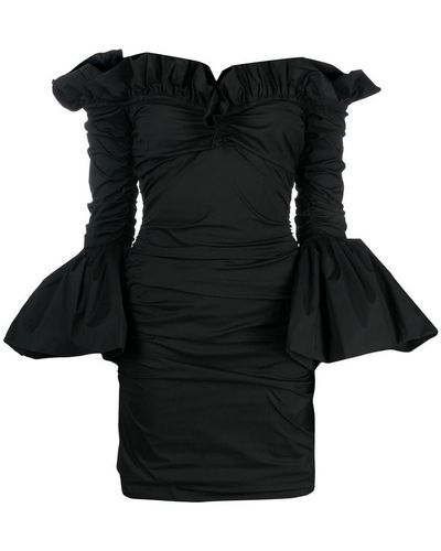 Philosophy Di Lorenzo Serafini Mini Ruched Stretched Dress - Black