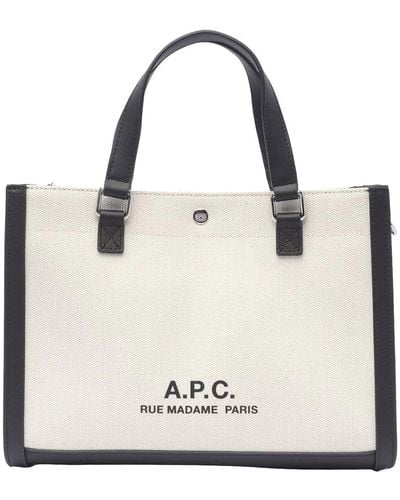 A.P.C. Camille 20 Tote Bag - White