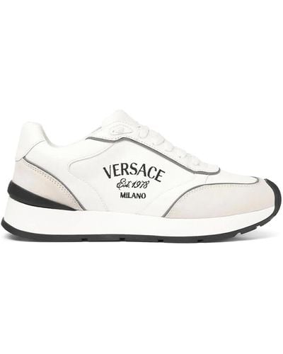 Versace Logo Trainers - White